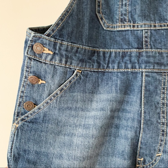 GAP Denim Overall Cuffed Shorts - Picture 6 of 14